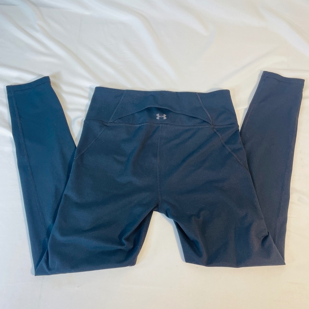 Under Armour ColdGear Leggings Womens Small Black High Rise Athletic 1320403